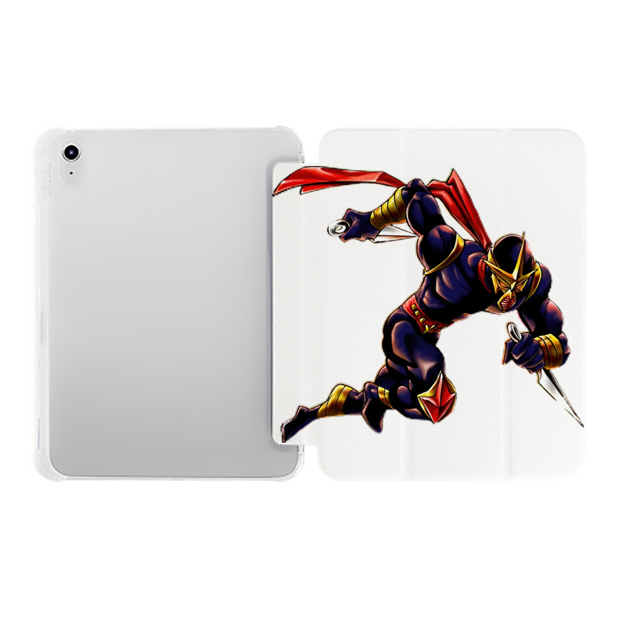 （画像用） 遊☆戯☆王 Yu-Gi-Oh! IPad ケース ペン収納付き 三つ折りスタンド PUレザー×シリコン 対応機種9.5/10.5/10.9インチ